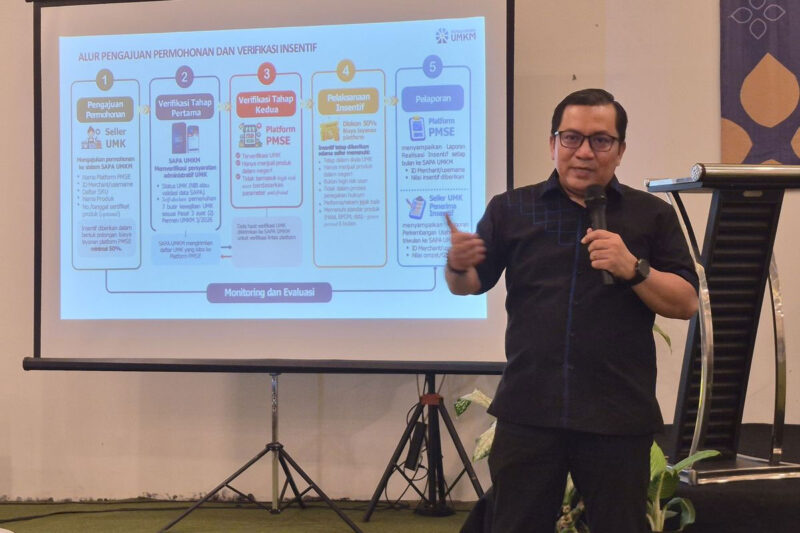 Juru Bicara Kementerian UMKM, Faisal Anwar, di Bogor, Jawa Barat, Jumat (28/8/2026) sore.(KOMPAS.com/ SHINTA DWI AYU)