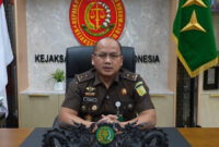 Kepala Pusat Penerangan Hukum (Kapuspenkum) Kejaksaan Agung, Anang Supriatna, ketika memberikan keterangan terkait perkembangan kasus bekas Jaksa Agung Muda Tindak Pidana Khusus, Febrie Adriansyah.(Dokumentasi Kejaksaan Agung.)
