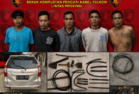 tersangka komplotan maling kabel telkom