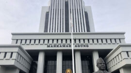 Gedung Mahkamah Agung (MA), Jalan Medan Merdeka Utara, Jakarta Pusat, Rabu (8/11/2021). (Tatang Guritno/ Kompas.com)