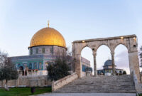 Dome of the Rock atau Qubbat al-Sakhrah di kompleks Masjidil Aqsa, Yerusalem, Palestina. (Pexels/Yasir Gürbüz)