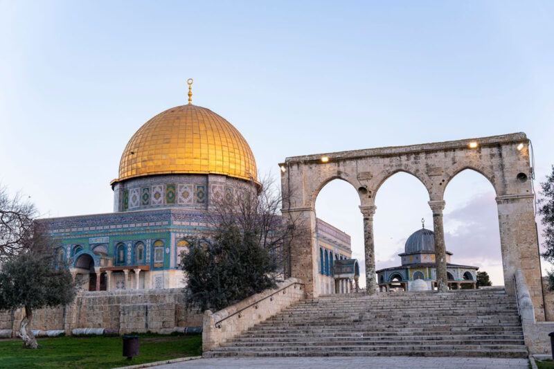 Dome of the Rock atau Qubbat al-Sakhrah di kompleks Masjidil Aqsa, Yerusalem, Palestina. (Pexels/Yasir Gürbüz)