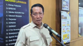 Menteri Hukum Republik Indonesia, Supratman Andi Agtas memberikan keterangan kepada awak media usai melakukan pemilihan Kakanwil Kementerian Hukum di Kota Medan, Rabu (12/8/2026).(KOMPAS.com/CRISTISON SONDANG PANE)