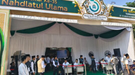 Pintu ruang sidang Pleno Muktamar ke-35 NU, Ponpes Bahrul Ulum, Tambakberas, Jombang, Jawa Timur, Sabtu (29/8/2026).(Singgih/Kompas.com )