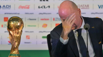Presiden FIFA Gianni Infantino menyampaikan keterangan kepada wartawan pada sehari menjelang pembukaan Piala Dunia 2026 di Stadion Azteca, Mexico City, Meksiko, Rabu (10/6/2026). Gianni mengapresiasi kesiapan pemerintah Meksiko dalam mempersiapkan Piala Dunia 2026 dan menanggapi sejumlah isu yang berkembang seperti keikutsertaan Timnas Iran hingga persoalan VISA.(ANTARA FOTO/Aditya Pradana Putra)