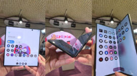 Samsung Galaxy Z Fold 8 Ultra memiliki layar utama berukuran 8 inci. Layar ini menggunakan panel Dynamic AMOLED 2X yang sudah mendukung resolusi 2.504 x 2.256 piksel, adaptive refresh rate 1-120Hz. (KOMPAS.com/Galuh Putri Riyanto)
