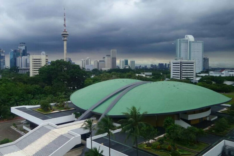 Pemandangan Kompleks DPR/MPR/DPD, di Senayan, Jakarta.(KOMPAS.com/Nabilla Tashandra)