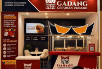Booth Gadang Gerobak Padang yang menawarkan peluang kemitraan franchise mulai dari Rp 35 juta, salah satu unit bisnis kuliner di bawah naungan GA Group. (GA Group)