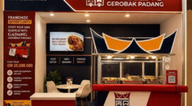 Booth Gadang Gerobak Padang yang menawarkan peluang kemitraan franchise mulai dari Rp 35 juta, salah satu unit bisnis kuliner di bawah naungan GA Group. (GA Group)