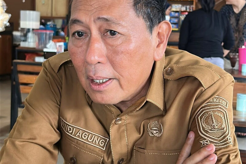 Kepala Dinas Pendidikan Kepri, Andi Agung memberikan keterangan terkait pelaksanaan belajar siswa di tengah kabut asap yang menyelimuti Kepri saat ditemui di kawasan Batam Center, Senin (28/9/2026)(KOMPAS.COM/PARTAHI FERNANDO WILBERT SIRAIT)