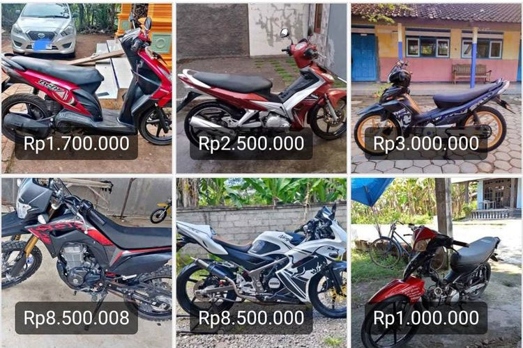 Motor bekas STNK only di Marketplace Facebook(Tangkapan layar)

