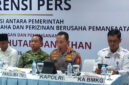 Kapolri Jenderal Listyo Sigit Prabowo ketika menerangkan terkait penanganan Karhutla di Graha Marinir, Senin (7/9/2026).(Febryan Kevin/Kompas.com )