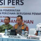 Kapolri Jenderal Listyo Sigit Prabowo ketika menerangkan terkait penanganan Karhutla di Graha Marinir, Senin (7/9/2026).(Febryan Kevin/Kompas.com )
