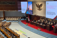 Rapat Paripurna Ke-5 Masa Persidangan I Tahun Sidang 2026/2027 di Gedung DPR, Senayan, Jakarta, Selasa (8/9/2026). (KOMPAS.com/ADHYASTA DIRGANTARA)
