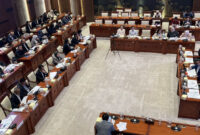 Suasana rapat Kementerian Komunikasi dan Digital (Komdigi) dan Komisi I DPR RI terkait Rencana Kerja Anggaran 2027, Selasa (1/9/2026) di Kompleks Parlemen, Senayan, Jakarta.(KOMPAS.com/Tria Sutrisna)