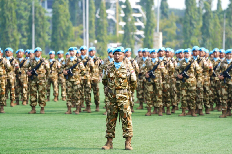 Sebanyak 638 prajurit TNI yang tergabung dalam Satgas BGC Kontingen Garuda 39-H Monusco diberangkatkan ke Kongo pada Selasa (22/9/2026). (DOK. Puspen TNI )

