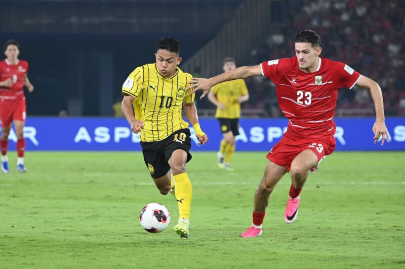 Justin Hubner dalam laga FIFA ASEAN Cup 2026 Malaysia vs Indonesia di Stadion Utama Gelora Bung Karno, Senin (28/9/2026).(KOMPAS.com/ADIL NURSALAM)
