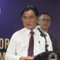 Menteri Koordinator Bidang Hukum, HAM, Imigrasi, dan Pemasyarakatan (Menko Kumham Imipas) Yusril Ihza Mahendra dalam konferensi pers di kantor Kementerian Imipas, Jakarta, Rabu (22/7/2026).(KOMPAS.com/HARYANTI PUSPA SARI )

