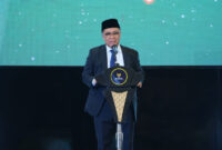 Ketua Baznas RI Sodik Mudjahid dalam Rapat Koordinasi Nasional (Rakornas) 2026 yang mengusung tema ?Konsolidasi Zakat Indonesia yang Produktif dan Berdampak? di Jakarta pada 13?15 Oktober 2026. (DOK. Humas Baznas)