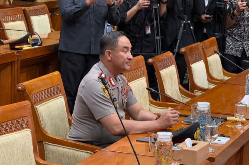 Calon Kapolri Komjen Suyudi Ario Seto di Gedung DPR, Senayan, Jakarta, Kamis (1/10/2026). (KOMPAS.com/ADHYASTA DIRGANTARA)
