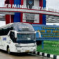Ilustrasi Bus DAMRI rute Pontianak-Kuching (Dok. DAMRI)
