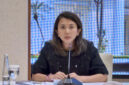 Juru Bicara Kementerian Luar Negeri RI, Yvonne Mewengkang saat konferensi pers di Kantor Kemenlu, Jakarta Pusat, Kamis (13/8/2026).(KOMPAS.com/FIRDA JANATI)
