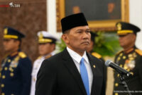 Mayor Jenderal (Mayjen) Kristomei Sianturi dilantik sebagai Kepala Badan Nasional Penanggulangan Bencana (BNPB) oleh Presiden Prabowo Subianto di Istana, Jakarta, Kamis (15/10/2026).(Tangkapan layar Youtube Sekretariat Presiden.)
