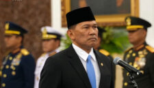 Mayor Jenderal (Mayjen) Kristomei Sianturi dilantik sebagai Kepala Badan Nasional Penanggulangan Bencana (BNPB) oleh Presiden Prabowo Subianto di Istana, Jakarta, Kamis (15/10/2026).(Tangkapan layar Youtube Sekretariat Presiden.)