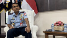 Komandan Lanud Roesmin Nurjadin Marsekal Pertama Feri Yunaldi saat ditemui di sela-sela Press Tour Media Dirgantara 2024 di Lanud Roesmin Nurjadin, Senin (5/2/2024).(KOMPAS.com/NIRMALA MAULANA A)
