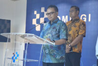 Direktur Strategi dan Kebijakan Infrastruktur Digital Komdigi Denny Setiawan dalam konferensi pers di Kantor Komdigi, Jakarta, Sabtu (3/10/2026).(KOMPAS.com/NICHOLAS RYAN ADITYA)
