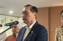 Ketua Dewan Ekonomi Nasional (DEN) Luhut Binsar Pandjaitan dalam konferensi pers Perlinsos di Kantor DEN, Jakarta, Kamis (10/9/2026).(KOMPAS.com/CITA AULIANA)
