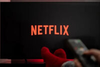 Ilustrasi logo Netflix di aplikasi televisi.(Shutterstock)
