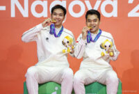 PP PBSI memberikan dana apresiasi senilai total Rp4,5 miliar kepada para atlet bulu tangkis Indonesia yang berhasil mengamankan medali pada Asian Games 2026 Aichi-Nagoya..(Dok. NOC Indonesia)
