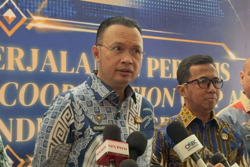 Direktur Jenderal (Dirjen) Imigrasi Hendarsam Marantoko di Hotel Shangri La Jakarta, Selasa (20/10/2026).(KOMPAS.com/HARYANTI PUSPA SARI )
