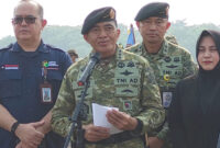 Sekretaris Jenderal (Sekjen) Kementerian Pertahanan Letjen TNI Tri Budi Utomo di Lanud Halim Perdanakusuma, Jakarta Timur, Jumat (31/7/2026).(KOMPAS.com/BAHARUDIN AL FARISI)
